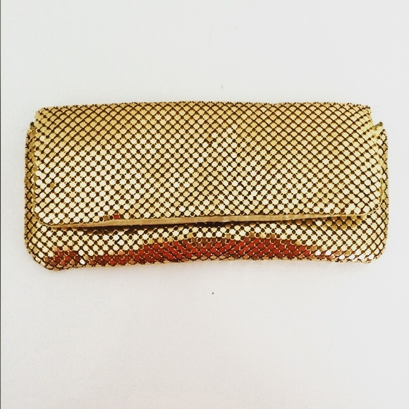 Gold Mesh Clutch with Chain