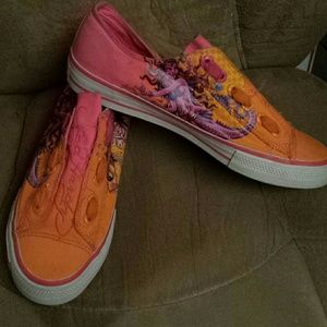 Ed Hardy Koi/Mermaid neon pink & orange 7
