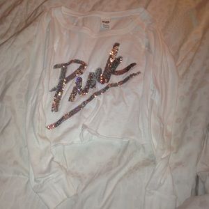 VS PINK long sleeve crop top