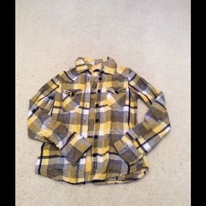 O'neill plaid flannel. Black and yellow