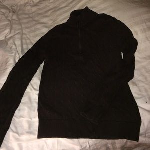 Brown cable knit sweater