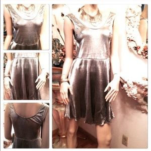 Metallic Silver Dress
