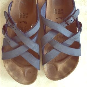Navyblue suede Birkenstocks
