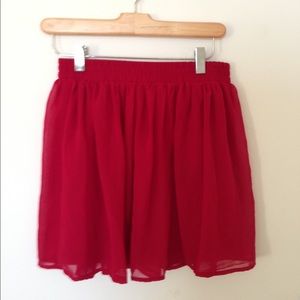 Sheer Red Skirt