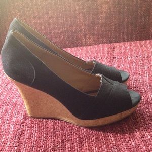 Cali Jewel Encrusted Peep Toe Wedges