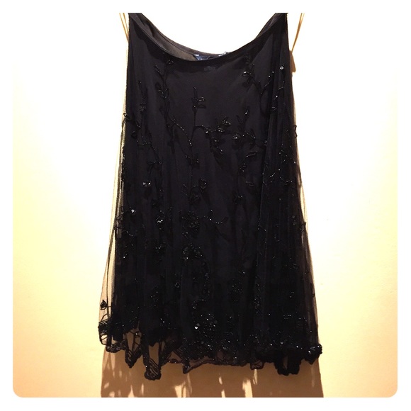 Black beaded Ralph Lauren skirt - Picture 3 of 3