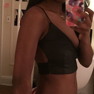 Vegan Leather Bralette