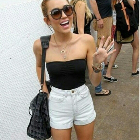 American Apparel High-Waisted Light Blue Shorts