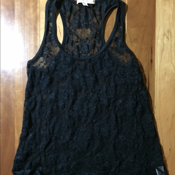 Black lace tank