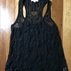 Black lace tank