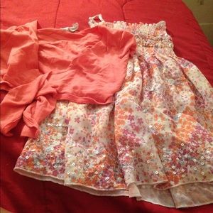 A beautiful shirt and a tie up shaw girls size 7/8