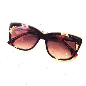 TOMS KITTY FLORAL FABRIC SUNGLASSES