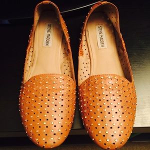 Steve Madden Pompei Leather Studded Flats
