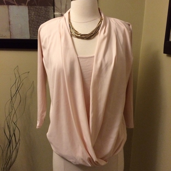❌SOLD❌New York & Co Draped Wrap Blouse