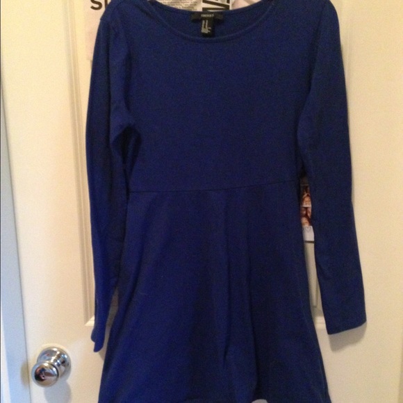Blue dress.
