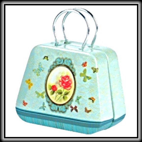 Old Fashion Flower TIN 'HANDBAG'         🎉ℋℙx4🎉 - Picture 4 of 6