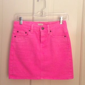 J Crew neon pink skirt