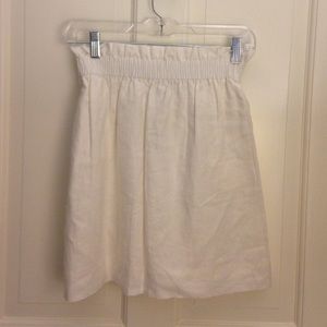 White linen J Crew skirt
