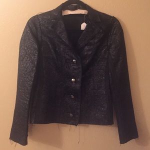 Lanvin Black Embroidered Black Blazer