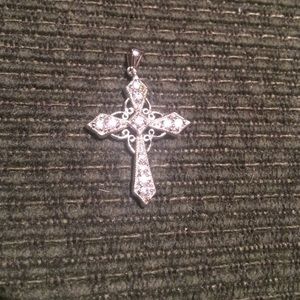 Silver Tone Cross Pendant