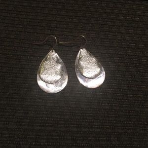 Casual Silver Tone Drop Earrings