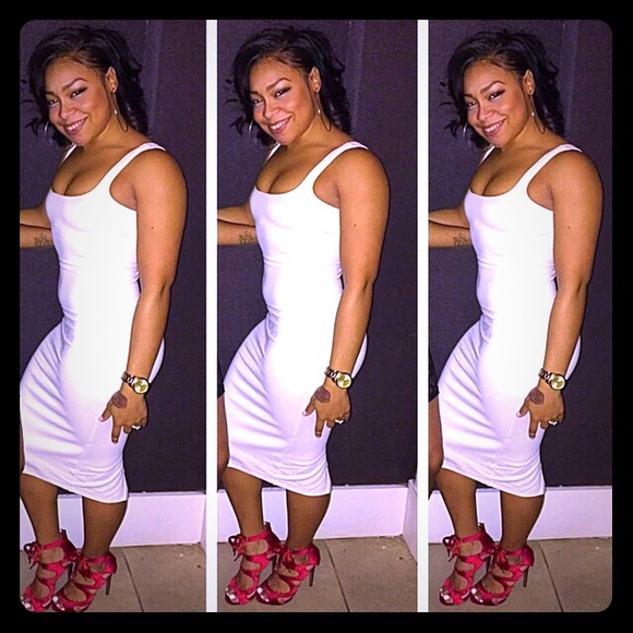 White jersey dress