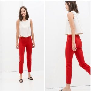 Zara legging style trousers - red and black