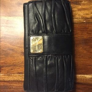 Black Michael Kors Ruffle Wallet