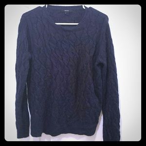 Forever 21 navy cable knit sweater