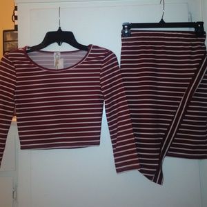 Crop Top & Skirt Set