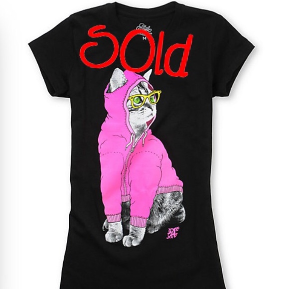 🚫SOLD🚫Hipster cat t shirt size L