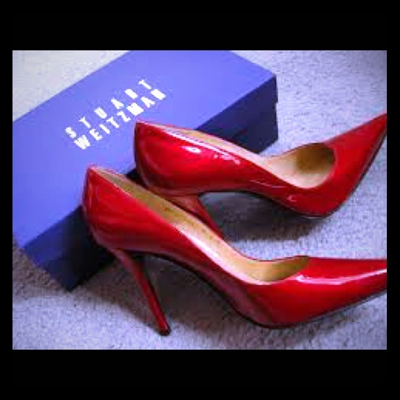 Stuart Weitzman Fever Red Pointy Toe Heels/Pumps!!