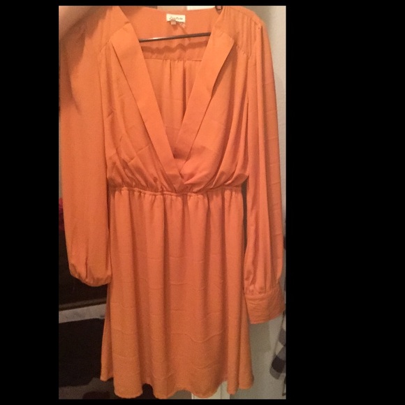 Orange/tan dress - Picture 1 of 4