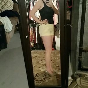 Pale yellow shorts