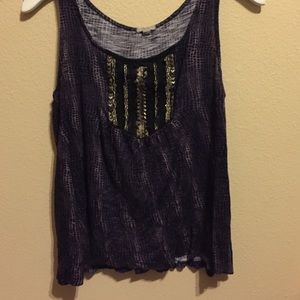 Purple tank with stud detailing