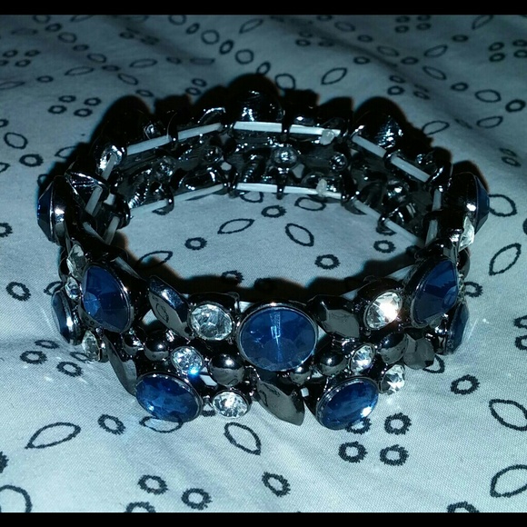 Blue Stone Cuff Bracelet