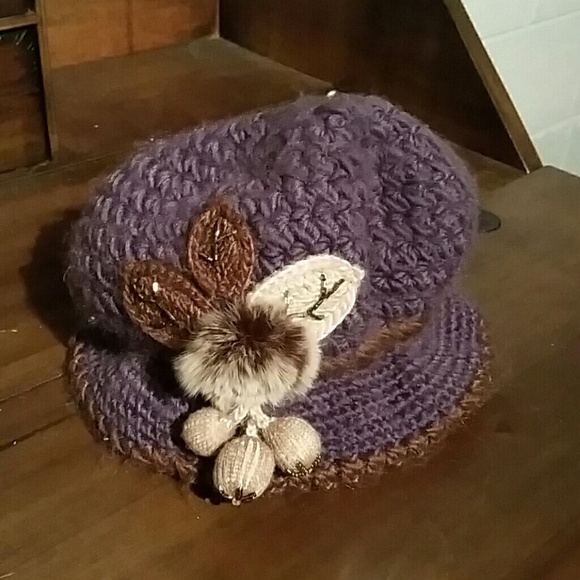 Purple, wool hat
