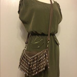 Studded fringe Cross-body bag.