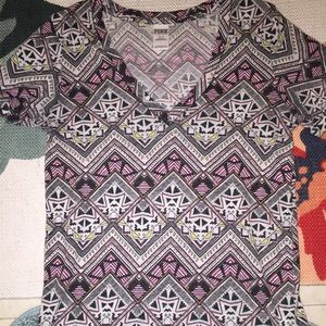 New Victoria's Secret Pink Aztec V-neck T