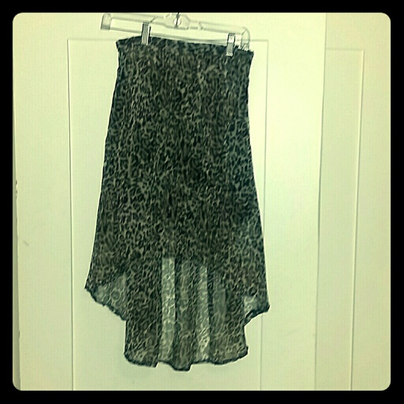 Leopard High Low Skirt