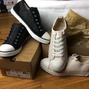 UGG Metallic/Off White Evera Sneakers, 9.5 M
