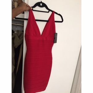 Herve Leger NWT bodycon red dress