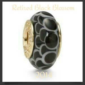 Bundle)2 Pandora Black Lotus Blossom 14 karat gold