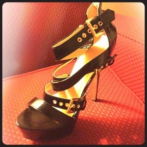 Black Strapped Heels