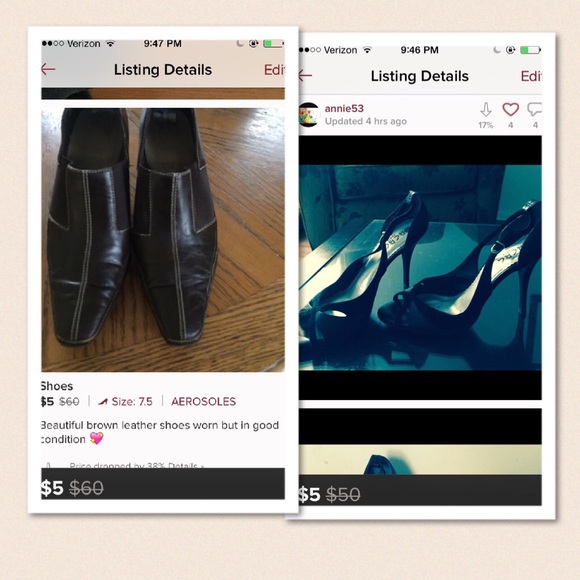 Brown shoes and black shoes bundle