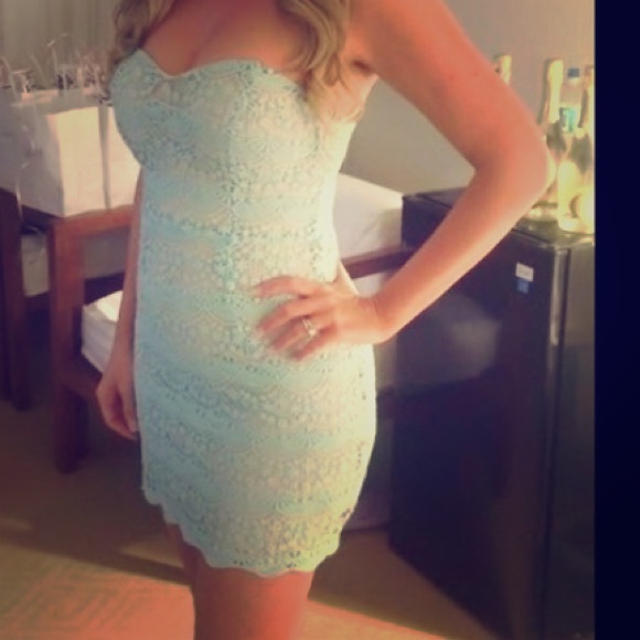 Bundled price 2 dresses teal &white