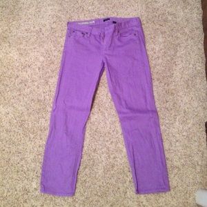 J. Crew Purple Matchstick Jeans