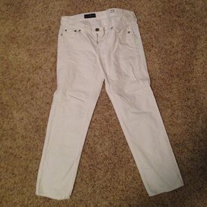 J. Crew White Cropped Matchstick Jeans