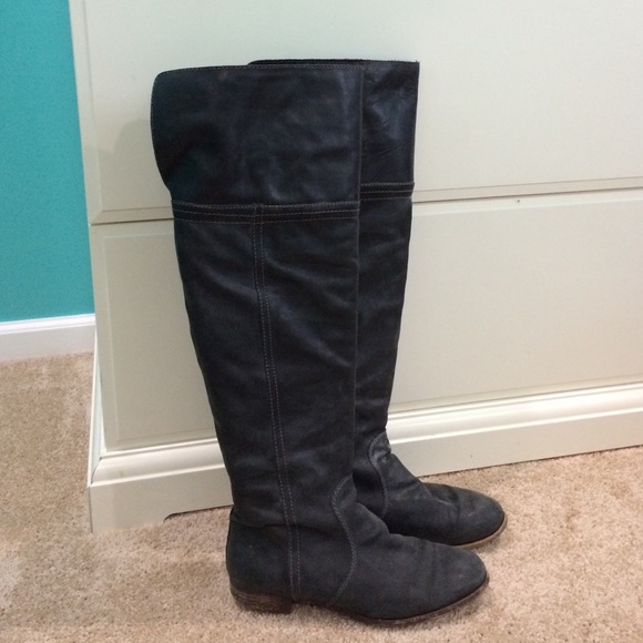 Steven Madden over the knee black boots