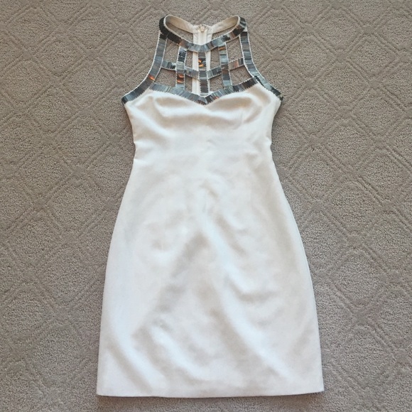 KEEPSAKE the label silver beaded white mini